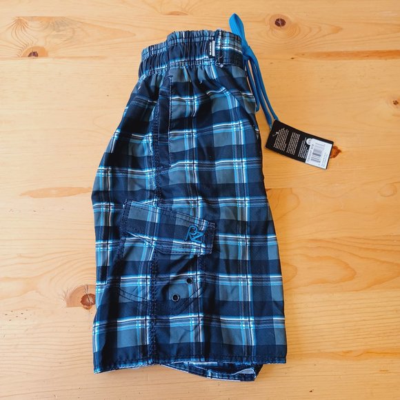 🎀 3/$30 NWT! Ripzone Youth M Swim Trunks  Black/Grey/ Blue Combo ( 3652) - Picture 5 of 11